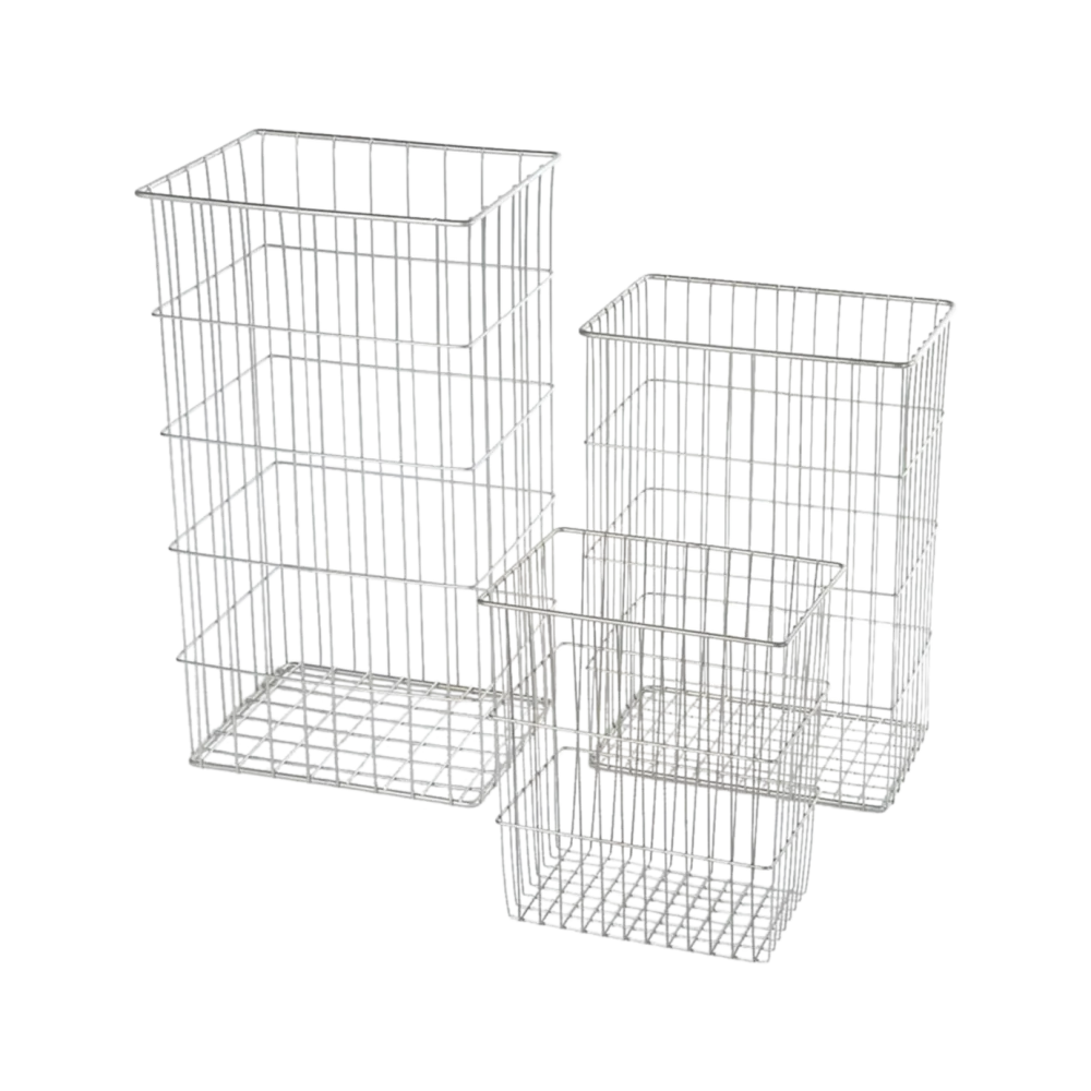 Papier- und Abfallkorb, Edelstahl