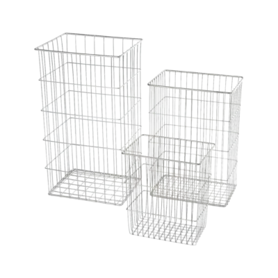 Papier- und Abfallkorb, Edelstahl