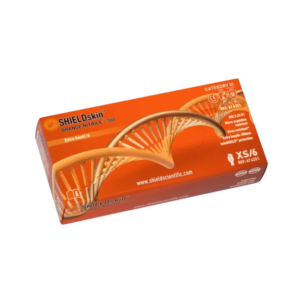 Labor-Handschuh SHIELDskin Orange Nitrile 300 Box