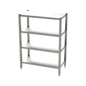 Reinraum-Edelstahlregal RR4GL, 4 glatte Böden