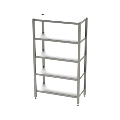 Reinraum-Edelstahlregal RR5GL, 5 glatte Böden