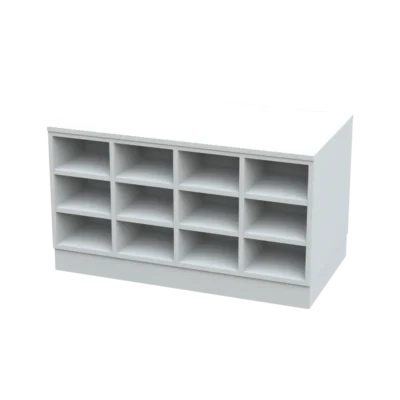 Melamin-Sit-Over-Bank MSOB3212W, Reinraum, weiß