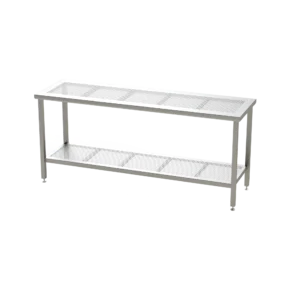 Reinraumtisch RT2GEL Edelstahl, gelocht