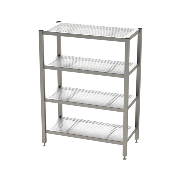 Stainless steel shelf clean room, 4 perforated shelves ️ Order here
