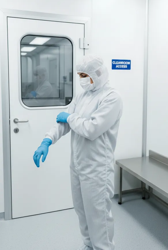 Reinraum-Schleuse umkleiden