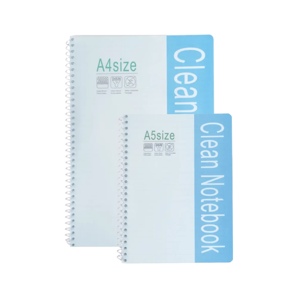 Reinraum-Notizbuch GEM-Write, DIN A5 / A4, liniert, hellblau